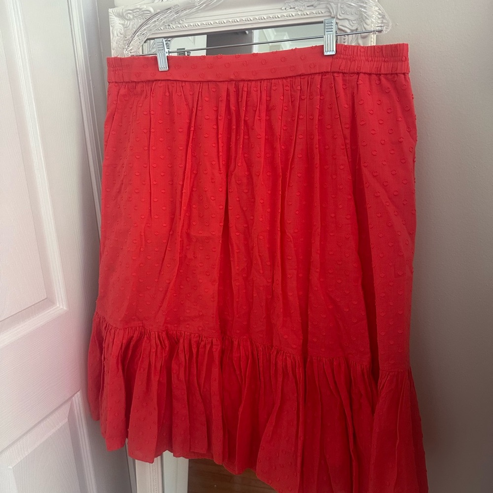 J.Crew tiered pink skirt